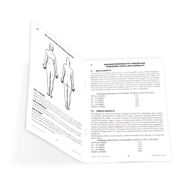 Harpenden skinfold caliper booklet